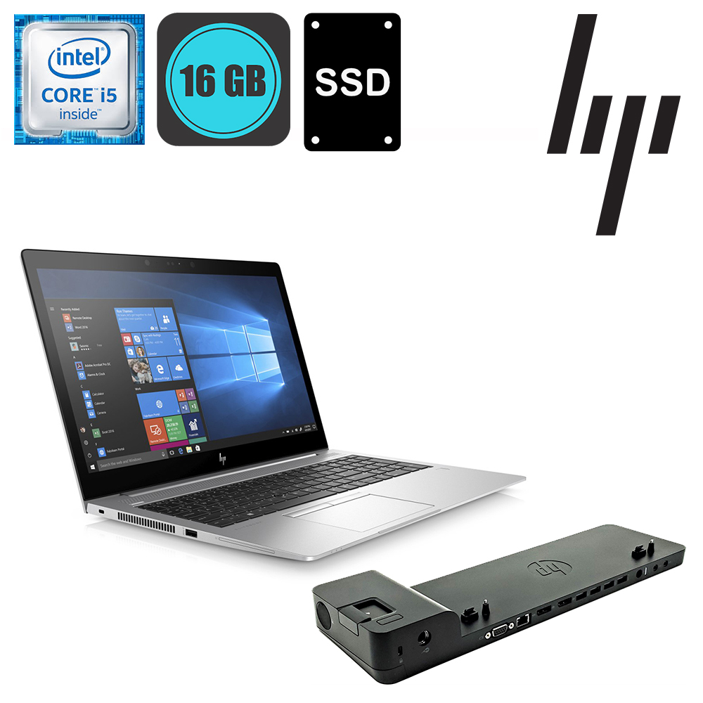 HP EliteBook 850 G5 i5-8350U, 16GB, 250GB SSD + Docking station HP EliteBook 850 G5 i5-8350U, 16GB, 250GB SSD + Docking station